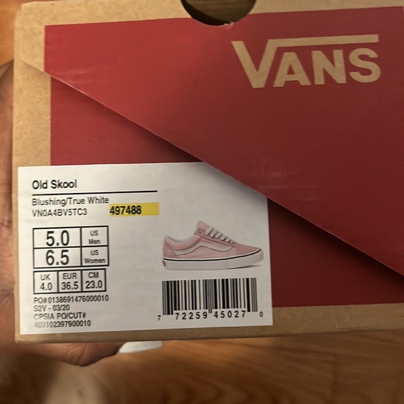 Size 6.5 Light pink VANS - Picture 2 of 2